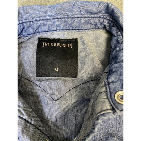 True Religion Georgia  4T Jean Denim Long Sleeve Shirt - Picture 9 of 12